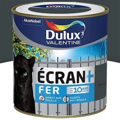 Castorama Peinture Ecran+ Fer Protection Antirouille Dulux Valentine Brillant Anthracite RAL 7016 0,5L