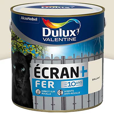 Castorama Peinture Ecran+ Fer Protection Antirouille Dulux Valentine Brillant Blanc Crème RAL 9001 2L 1 Castorama Peinture Ecran+ Fer Protection Antirouille Dulux Valentine Brillant Blanc Crème RAL 9001 2L