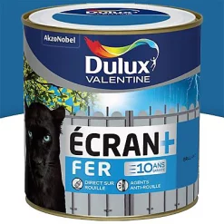 Castorama Peinture Ecran+ Fer Protection Antirouille Dulux Valentine Brillant Bleu Breton 0,5L