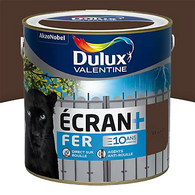 Castorama Peinture Ecran+ Fer Protection Antirouille Dulux Valentine Brillant Brun Normandie 2L 1 Castorama Peinture Ecran+ Fer Protection Antirouille Dulux Valentine Brillant Brun Normandie 2L