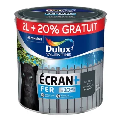Castorama Peinture Ecran+ Fer Protection Antirouille Dulux Valentine Brillant Gris Anthracite 2L +20% Gratuit