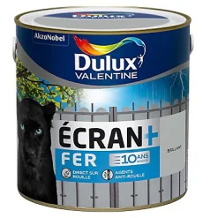 Castorama Peinture Ecran+ Fer Protection Antirouille Dulux Valentine Brillant Gris Franc 2L