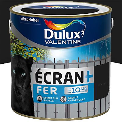 Castorama Peinture Ecran+ Fer Protection Antirouille Dulux Valentine Brillant Noir RAL 9005 2L 1 Castorama Peinture Ecran+ Fer Protection Antirouille Dulux Valentine Brillant Noir RAL 9005 2L