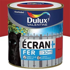 Castorama Peinture Ecran+ Fer Protection Antirouille Dulux Valentine Brillant Rouge Agricole 0,5L