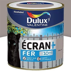 Castorama Peinture Ecran+ Fer Protection Antirouille Dulux Valentine Brillant Terre Cendrée 0,5L