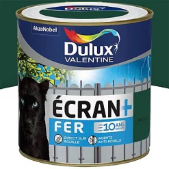 Castorama Peinture Ecran+ Fer Protection Antirouille Dulux Valentine Brillant Vert Basque RAL 6005 0,5L
