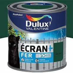 Castorama Peinture Ecran+ Fer Protection Antirouille Dulux Valentine Brillant Vert Basque RAL 6005 250ml