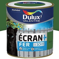 Castorama Peinture Ecran+ Fer Protection Antirouille Dulux Valentine Brillant Vert Véranda 0,5L