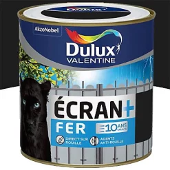 Castorama Peinture Ecran+ Fer Protection Antirouille Dulux Valentine Mat Noir 0,5L