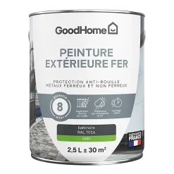 Castorama Peinture Extérieure Métal GoodHome Baltimore Gris RAL 7016 Satin 2.5L