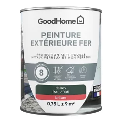 Castorama Peinture Extérieure Métal GoodHome Dalkey Vert RAL 6005 Brillant 0.75L