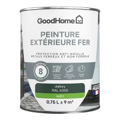 Castorama Peinture Extérieure Métal GoodHome Dalkey Vert RAL 6005 Satin 0.75L