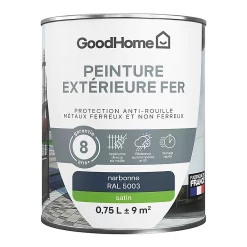 Castorama Peinture Extérieure Métal GoodHome Narbonne Bleu RAL 5003 Satin 0.75L