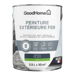 Castorama Peinture Extérieure Métal GoodHome Narbonne Bleu RAL 5003 Satin 2.5L
