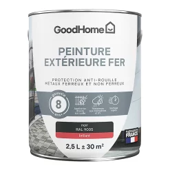 Castorama Peinture Extérieure Métal GoodHome Noir RAL 9005 Brillant 2.5L