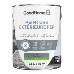 Castorama Peinture Extérieure Métal GoodHome Tulsa Gris RAL 7046 Satin 2.5L