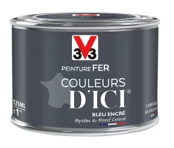 Castorama Peinture Fer Couleurs D'ici Bleu Encré Velours V33 0,125L