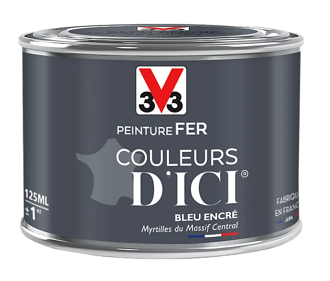 Castorama Peinture Fer Couleurs D'ici Bleu Encré Velours V33 0,125L 1 Castorama Peinture Fer Couleurs D'ici Bleu Encré Velours V33 0,125L