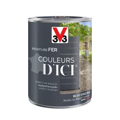 Castorama Peinture Fer Couleurs D'ici Bleu Encré Velours V33 1,5L