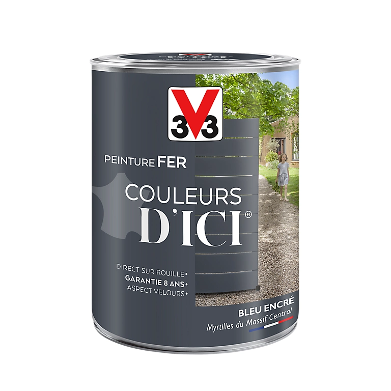 Castorama Peinture Fer Couleurs D'ici Bleu Encré Velours V33 1,5L 1 Castorama Peinture Fer Couleurs D'ici Bleu Encré Velours V33 1,5L