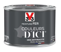 Castorama Peinture Fer Couleurs D'ici Gris Anthracite Velours V33 0,125L