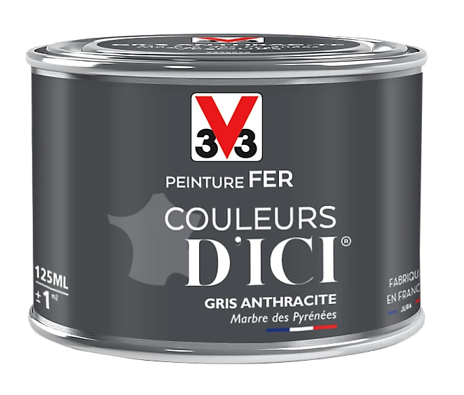 Castorama Peinture Fer Couleurs D'ici Gris Anthracite Velours V33 0,125L 1 Castorama Peinture Fer Couleurs D'ici Gris Anthracite Velours V33 0,125L