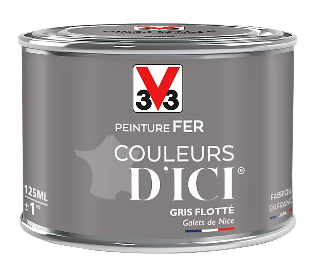 Castorama Peinture Fer Couleurs D'ici Gris Flotté Velours V33 0,125L 1 Castorama Peinture Fer Couleurs D'ici Gris Flotté Velours V33 0,125L