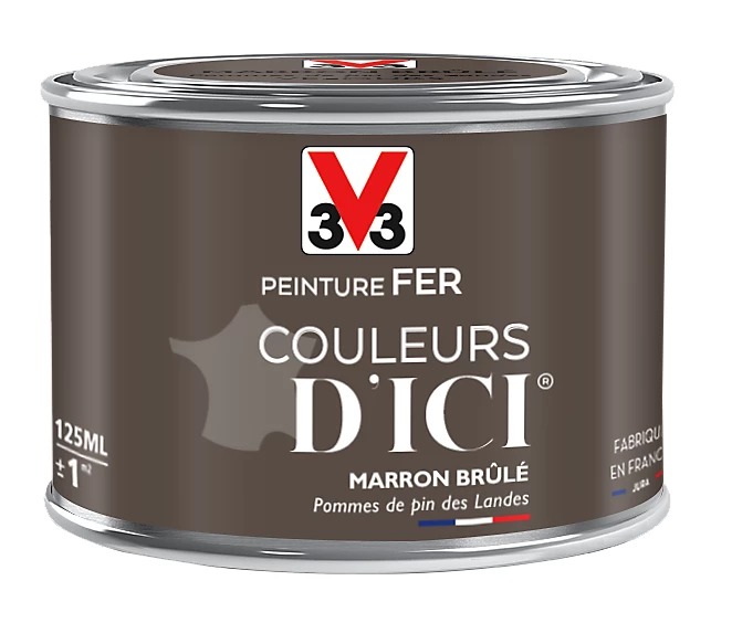 Castorama Peinture Fer Couleurs D'ici Marron Brûlé Velours V33 0,125L 1 Castorama Peinture Fer Couleurs D'ici Marron Brûlé Velours V33 0,125L