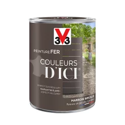 Castorama Peinture Fer Couleurs D'ici Marron Brûlé Velours V33 1,5L