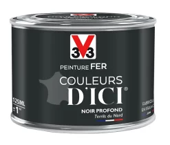 Castorama Peinture Fer Couleurs D'ici Noir Profond Velours V33 0,125L