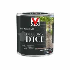 Castorama Peinture Fer Couleurs D'ici Noir Profond Velours V33 0,5L