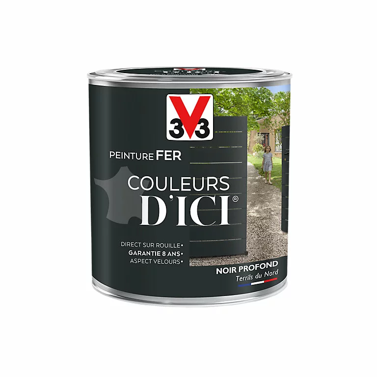 Castorama Peinture Fer Couleurs D'ici Noir Profond Velours V33 0,5L 1 Castorama Peinture Fer Couleurs D'ici Noir Profond Velours V33 0,5L