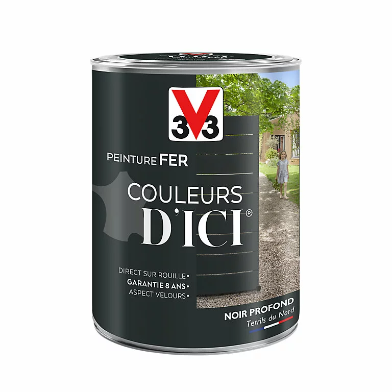 Castorama Peinture Fer Couleurs D'ici Noir Profond Velours V33 1,5L 1 Castorama Peinture Fer Couleurs D'ici Noir Profond Velours V33 1,5L