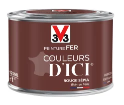 Castorama Peinture Fer Couleurs D'ici Rouge Sépia Velours V33 0,125L