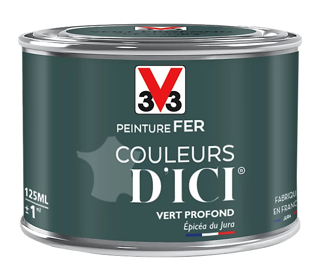Castorama Peinture Fer Couleurs D'ici Vert Profond Velours V33 0,125L 1 Castorama Peinture Fer Couleurs D'ici Vert Profond Velours V33 0,125L