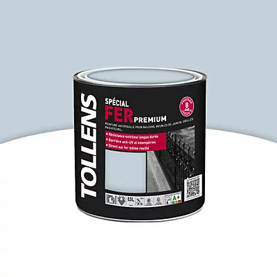 Castorama Peinture Fer Extérieur/intérieur Gris Argent Tollens 0,5L 1 Castorama Peinture Fer Extérieur/intérieur Gris Argent Tollens 0,5L