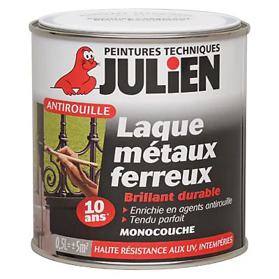 Castorama Peinture Laque Métaux Ferreux Antirouille Monocouche Julien Noir Mat Ferronnerie 0,5L 1 Castorama Peinture Laque Métaux Ferreux Antirouille Monocouche Julien Noir Mat Ferronnerie 0,5L