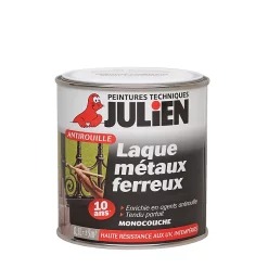 Castorama Peinture Laque Métaux Ferreux Antirouille Monocouche Julien Noir Mat Ferronnerie 250ml