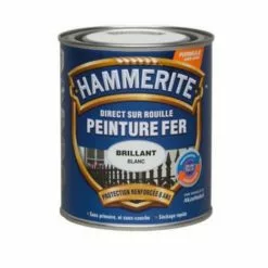 Castorama Peinture Métal Direct Sur Rouille Hammerite Brillant Laqué Blanc 250ml