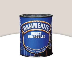 Castorama Peinture Métal Direct Sur Rouille Hammerite Brillant Laqué Blanc Cassé 250ml