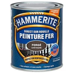 Castorama Peinture Métal Direct Sur Rouille Hammerite Forgé Châtaigne 0,75L