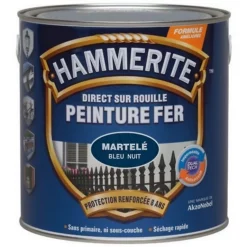 Castorama Peinture Métal Direct Sur Rouille Hammerite Martelé Bleu Nuit 0,75L