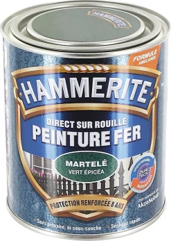 Castorama Peinture Métal Direct Sur Rouille Hammerite Martelé Vert épicéa 0,75L