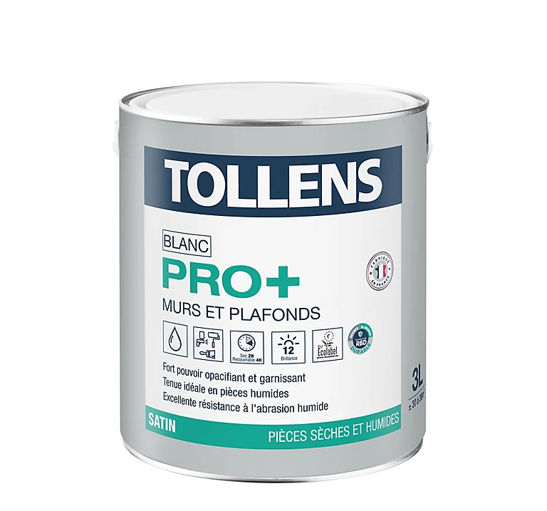 Castorama Peinture Murs Et Plafonds Tollens Pro+ Satin 3L 1 Castorama Peinture Murs Et Plafonds Tollens Pro+ Satin 3L