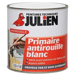 Castorama Peinture Primaire Antirouille Julien Satin Blanc 2,5L
